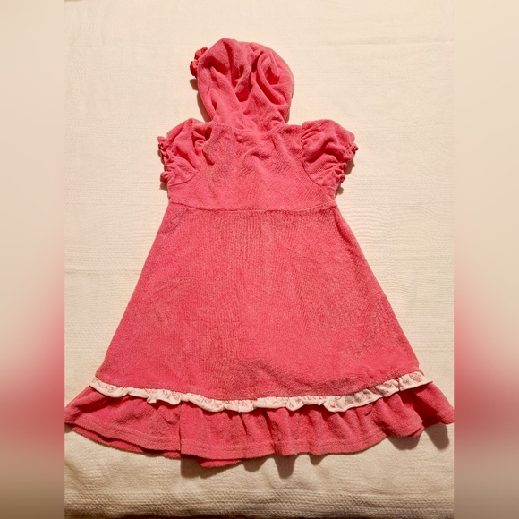 Disney Store girls size 3 hooded swim cover up, princess design, Violet name - Picture 3 of 7